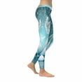 thumbnail image 3 of SUNENAT Lotus Flower with Butterfly Meditation Stretchy Capri Leggings Skinny Yoga Pants 3XL, 3 of 4