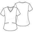 thumbnail image 5 of Tooniforms Scrubs Top For Women V-Neck Print TF737, 5 of 7