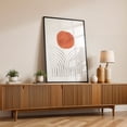 thumbnail image 2 of Terracotta sun and arches - Drawing Abstract Minimalist Geometric Modern Art Sunset Line Art Boho Black Framed Wall Art Print 5 x 7 inches, 2 of 8