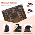 thumbnail image 3 of Extensiones de cabello UGOTRAYS con clip para cabello humano, 45 cm, 120 g, #6, 3 of 6
