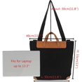 thumbnail image 3 of CoCopeanut Canvas Tote Shoulder Bag Fashion Satchel Bag Crossbody Hobo Tote with Zipper Large Capacity Daily Working Handbag, 3 of 6
