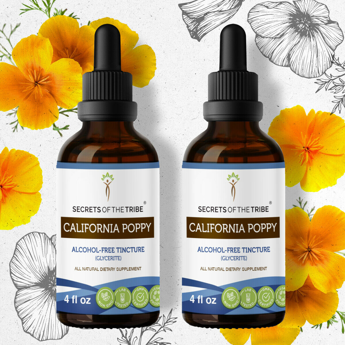 California Poppy Tincture AlcoholFREE Extract, Organic California