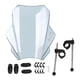thumbnail image 4 of Parabrisas para motocicleta, de fácil instalación, accesorio deflector de viento Azul grisáceo, 4 of 9