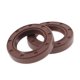 thumbnail image 1 of Sello de aceite universal Unique Bargains TC de doble labio con resorte de acero, anillo de sello para eje rotativo 24x38x7mm, alta presión, caucho FKM marrón, 2 Pcs, 1 of 7