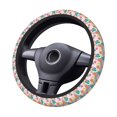 thumbnail image 2 of Logiee Tropical Plants Print Breathable Elastic Steering Wheel Cover, Non-Slip Stretch Steering Wheel Protector,Universal 15 Inch Fit Auto, Suvs, Truck, 2 of 6