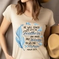 thumbnail image 4 of Psalm 91:4 He Will Cover You With His Feathers Christian T-Shirt, Light Pink, Size XL, 4 of 6