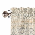 thumbnail image 5 of Tier Curtains 45 Inches Long, Bohemian Floral, Window Treatment Curtain Drapes, Vintage Gradient European Line Window Half Privacy Curtains for Bedroom Bathroom, 42"x45", 2 Panels, 5 of 7
