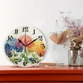 thumbnail image 2 of Wall Clock 10 Inch Silent Non-Ticking 8 Cute Trees Battery Operated Rustic Retro for Living Room Home Kitchen Bathroom, 2 of 7