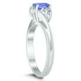 thumbnail image 2 of SZUL Women's 6X4MM Tanzanite and Diamond Twist Ring in 10K White Gold, 2 of 4