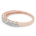 thumbnail image 4 of AFFY 0.50CT Moissanite Diamond Half Eternity Band Ring for Women 14K Rose Gold over Silver-8, 4 of 8