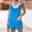 Blue, variant on High Waisted Shorts Clearance Women's Summer Button Cotton And Pocket Suspender Shorts Jumpsuit Strap Pants