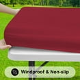 thumbnail image 2 of decorUhome Waterproof Vinyl Fitted Table Cloth For 30"x 72" Rectangle Tablecloth, Wipeable Elastic Table Cover , Wine Red, Indoor or Outdoor, 2 of 7