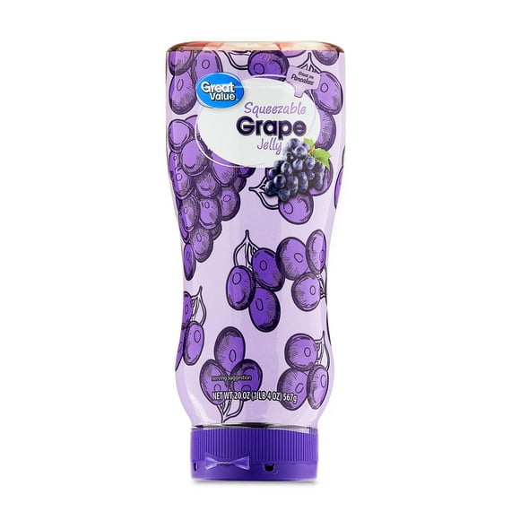 Great Value Squeezable Grape Jelly, 20 oz