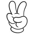 thumbnail image 2 of Girls Mickey & Friends Peace Sign Gloves T Shirt, 2 of 4