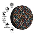 thumbnail image 4 of Rateoe Retro Tape Pattern Tire Cover Wheel Protectors Weatherproof Wheel Covers Universal Fit for Trailer Rv SUV Truck Camper Travel Trailers Accessories-14 inch, 4 of 6