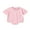 Pink, variant on Hirigin Baby Summer Romper, Short Sleeve Round Neck Solid Color Bodysuit