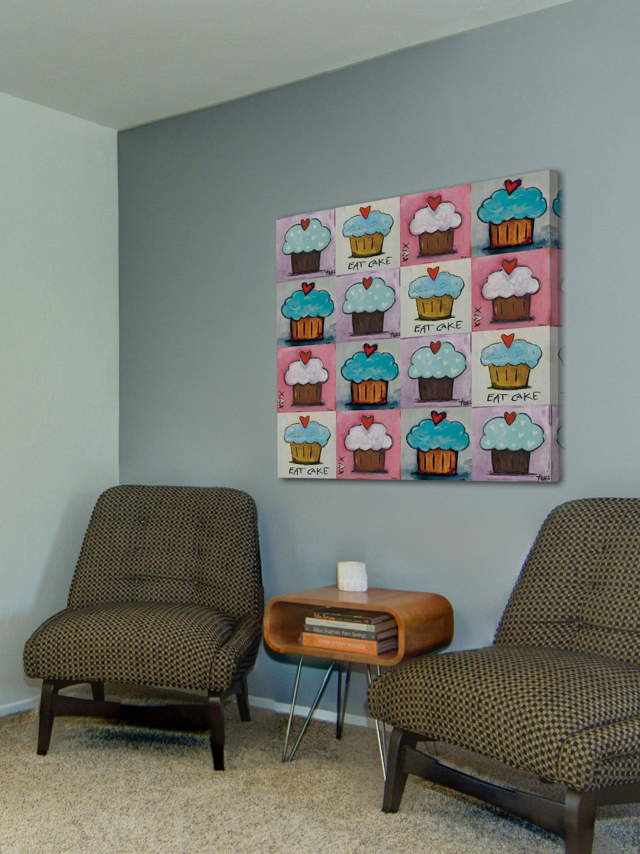 Marmont Hill Cupcake Collage Painting Print on Wrapped Canvas