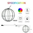 thumbnail image 6 of Smart RGB Christmas Tree Hanging Decor Lights Outdoor, 12" Color Changing Sphere Lights, App & Remote Control, Waterproof Fairy Ball Lights, Light Up Ornaments for Patio Wedding Decor, 6 of 6