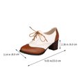 thumbnail image 2 of unbranded 1Par Marrones Para Mujer Con Material Y Tacón Estable, 2 of 8