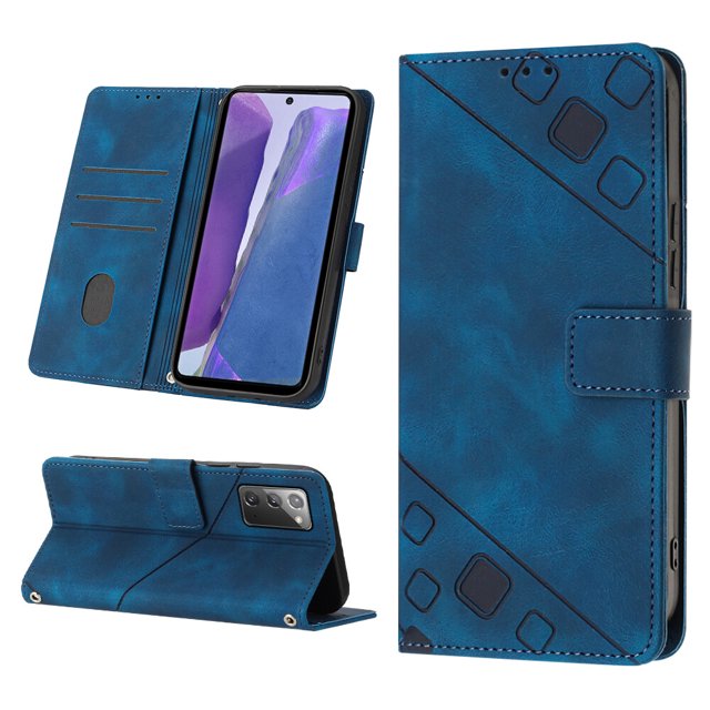 Compatible with Samsung Galaxy Note 20 Classic Embossed PU Leather Case with Card Holder Shockproof Cover