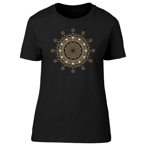 White And Gold Geometric Art Tee Women's -Image by Shutterstock