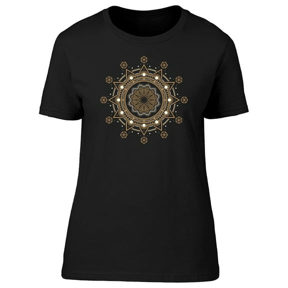 White And Gold Geometric Art Tee Women's -Image by Shutterstock