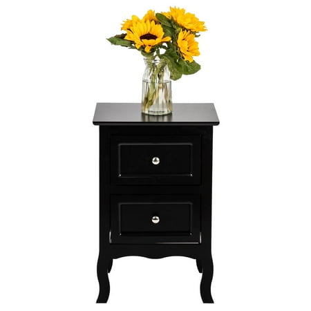 Ktaxon 15.75"x11.81"x23.62"(L x W x H) Nightstand,Large Night Table with 2-Drawer,Country style Furniture