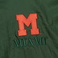 thumbnail image 3 of Men's Mitchell & Ness Green Miami Hurricanes Anorak Vintage Logo Half-Zip Hoodie Jacket, 3 of 7