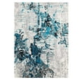 thumbnail image 2 of Luxe Weavers Contemporary Abstract Turquoise 8x10 Area Rug, Machine-Made Modern Carpet, 2 of 6