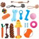 thumbnail image 1 of 18pcs Pet Ball Knot Plush Chew Toy Set, Interactive Toy For Dog For Fun Training, 1 of 4
