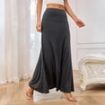 thumbnail image 6 of Women's Knitted Midi Skirt, Solid Color High Waist Bodycon Pencil Skirt, Elegant Office Skirt for Work, Fall Outfits and Daily Wear,Dark Gray,S, 6 of 6