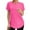 Hot Pink, variant on Ronuti Womens Workout Tops Activewear T-Shirts Short Sleeve Sun Protection Quick Dry Spring Summer