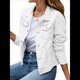 thumbnail image 2 of Chaquetas Vaqueras para Mujer, Básicas, de Larga, con Botones, Estilo Corto, A XL, 2 of 7