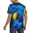 thumbnail image 2 of KLL Sports Tennis Ball for Men's Baseball Shirts,Short Sleeve Casual Shirts Button Down Shirt for Men Beach Summer Wedding Shirt-3X-Large, 2 of 7