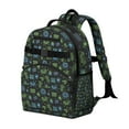 thumbnail image 2 of Neon Games Element Black Pattern Backpack for School,Cute School Bag,Schoolbag with Adjustable Shoulder Straps & Padded Back,15.25"x11.5"x5.25", 2 of 5