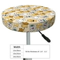 thumbnail image 4 of Hirioo Music Dancing Cat for Round Bar Stool Seat Covers Washable Stool Cushion Slipcover Elastic Bar Chair Covers for 12-14 Inch Chair-14 inch, 4 of 7