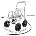 thumbnail image 4 of VEVOR Hose Reel Cart, Hold Up to 250 ft of 5/8’’ Hose, Garden Water Hose Carts Mobile Tools with 4 Wheels, Heavy Duty Powder-coated Steel Outdoor Planting with Storage Basket, for Garden, Yard, Lawn, 4 of 9