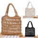 thumbnail image 4 of Bolso tejido para mujer Bolso de playa Bolso de mano hecho a mano Boho Holiday Totes Eccomum Negro, 4 of 6
