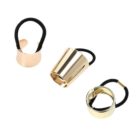 Supvox 3PCS Metal Hair Cuffs for Women Elastic Daily Wear Hair Accessories for Girls