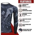 thumbnail image 4 of Gruff Combat Rash Guards Grappling MMA UFC Fighting Style Shirt, Fight Wear for Men and Women Long Sleeves, 4 of 6