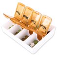 thumbnail image 3 of Caja de almacenamiento de pastillas, estuche a prueba de humedad para tableta con marcador, dispensador doméstico, contenedor de viaje portátil, suministros para el hogar Inevent HA010176-00, 3 of 7