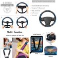 thumbnail image 4 of Qpednta 15Pcs Hawaiian Turtle Car Seat Covers Full Set Auto Accessories, Steering Wheel Cover, Seat Belt Covers, Trash Bin, Coasters, Vent Storage, Rear View Mirror Cover, Universal for SUV Sedan, 4 of 7