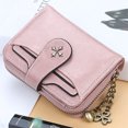 thumbnail image 3 of Cartera vintage plegable de piel sintética con ventana de identificación compacta para mujer, 3 of 5