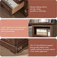 thumbnail image 4 of Vecenuy Nightstand Set of 2 with Charging Station, Side Table with Open Storage & 2 Drawers, 18" Retro Bedside, End for Bedroom Living Room, Brown, 4 of 9