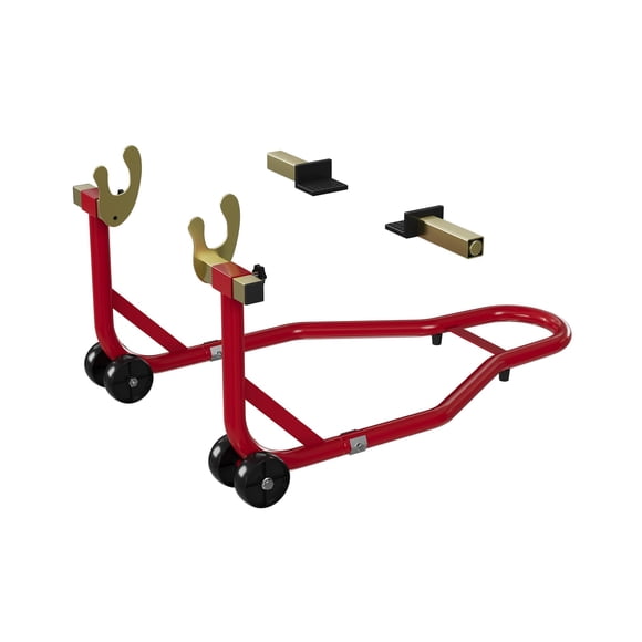 Soporte Trasero Elevador para Motocicleta – 204 kg – Ajustable – Horquillas U y L – Mantenimiento y Almacenamiento