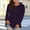 Purple, variant on Generic Plus Size Women's Casual Long Sleeve T Shirt Round Neck Basic Loose Tunic Tops