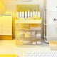 thumbnail image 4 of Organizador de cajones giratorio, caja de maquillaje de plástico con 3 compartimentos y portalápices, organizador de escritorio transparente para suministros de oficina, cosméticos y, 4 of 8