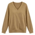 thumbnail image 6 of Women Sweatshirts Sawvnm Women's Fashion Pullover Round-Neck Long Sleeve Solid Blouses Sweater Tops for Women Pink S, 6 of 7