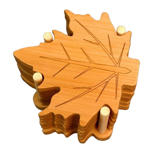 6 posavasos de madera con aislamiento térmico, accesorios de cocina, manteles individuales, decoración de mesa Base de hoja L