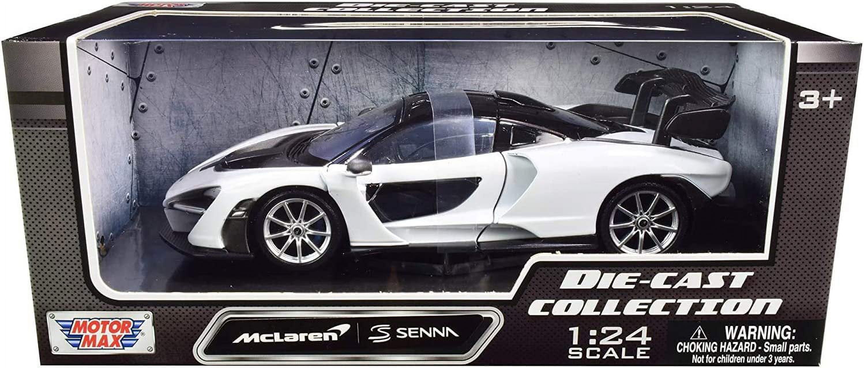 McLaren Senna White and Black 1/24 Diecast Model Car by